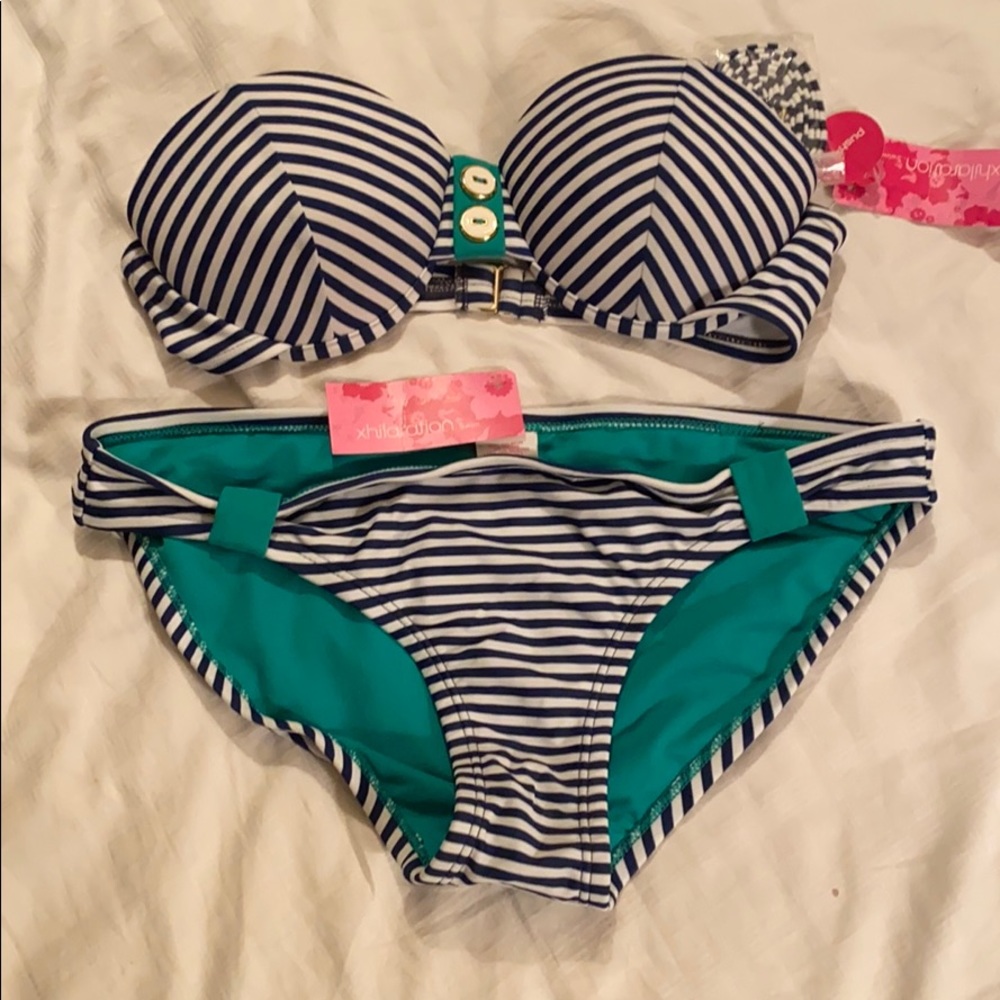 * NWT* Striped Nautical Push-up Bikini